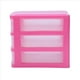 thumbnail image 4 of 4X Mini Caja de Almacenamiento de Plástico Tipo Cajón Translúcido (Rosa Rojo 3 ), 4 of 5