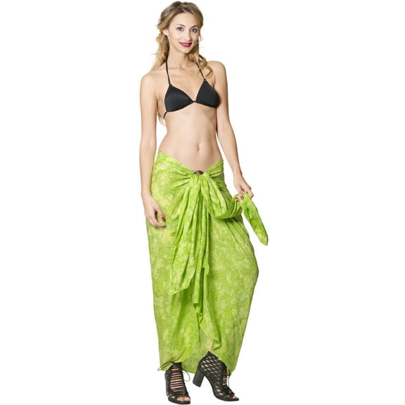 HAPPY BAY Women's Bikini Beach Wrap Swimwear Swim Cover up Bathing suit Summer Wraps Swimsuit Beachwear Sarong Coverups Skirts for Women One Size Fern, Tie Dye