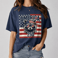 thumbnail image 2 of America 250 Patriotic Raccoon Graphic T-Shirt, Vintage USA Flag 4th of July Unisex Tee, 2 of 6