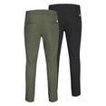 thumbnail image 2 of JACK&JONES Pantalones chinos para hombre, pack de 2 - JPSTMARCO JJDAVE 2PK, largo 32 Negro/Verde 32W/32L, 2 of 3