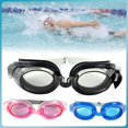 thumbnail image 3 of 2 Pcs Lunettes de Natation Ajustables Professionnelles Étanches avec Bouchons d'Oreilles NoseClip Chaud Adultes Enfants Lunettes de Natation Bleues C, 3 of 6