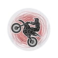 thumbnail image 2 of SIDONKU 60 inch Round Beach Towel Blanket Action Motorcycle Cross Jumping Designed on Stroke Active Bike Travel Circle Circular Towels Mat Tapestry Beach Throw, 2 of 2
