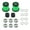 Green, variant on Wofarmy 1 Set Skateboard Bushing Gasket Pu 3.25 Inch Longboard Shock Absorber Truck Rebuild-Kit Universal Hoverboard Outdoor Skateboard