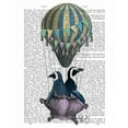 thumbnail image 2 of Fab Funky 26x32 White Modern Wood Framed Museum Art Print Titled - Flying Penguins, 2 of 4
