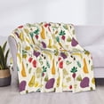 thumbnail image 3 of Yiaed Vegetable Print Blanket Throw Blanket Soft Cozy Flannel Blanket for Home Bed Sofa Couch Chair-80"x60", 3 of 6