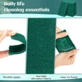 thumbnail image 4 of BAODELI Heavy Duty Scouring Pads 100 Pcs Non Scratch Household Scrub Pads for Cleaning Reusable Pan Scrubber Anti Grease Scrubbing Pads for Dish Kitchen Metal Grills, 4.3 x 3 x 0.3 in (Green), 4 of 6
