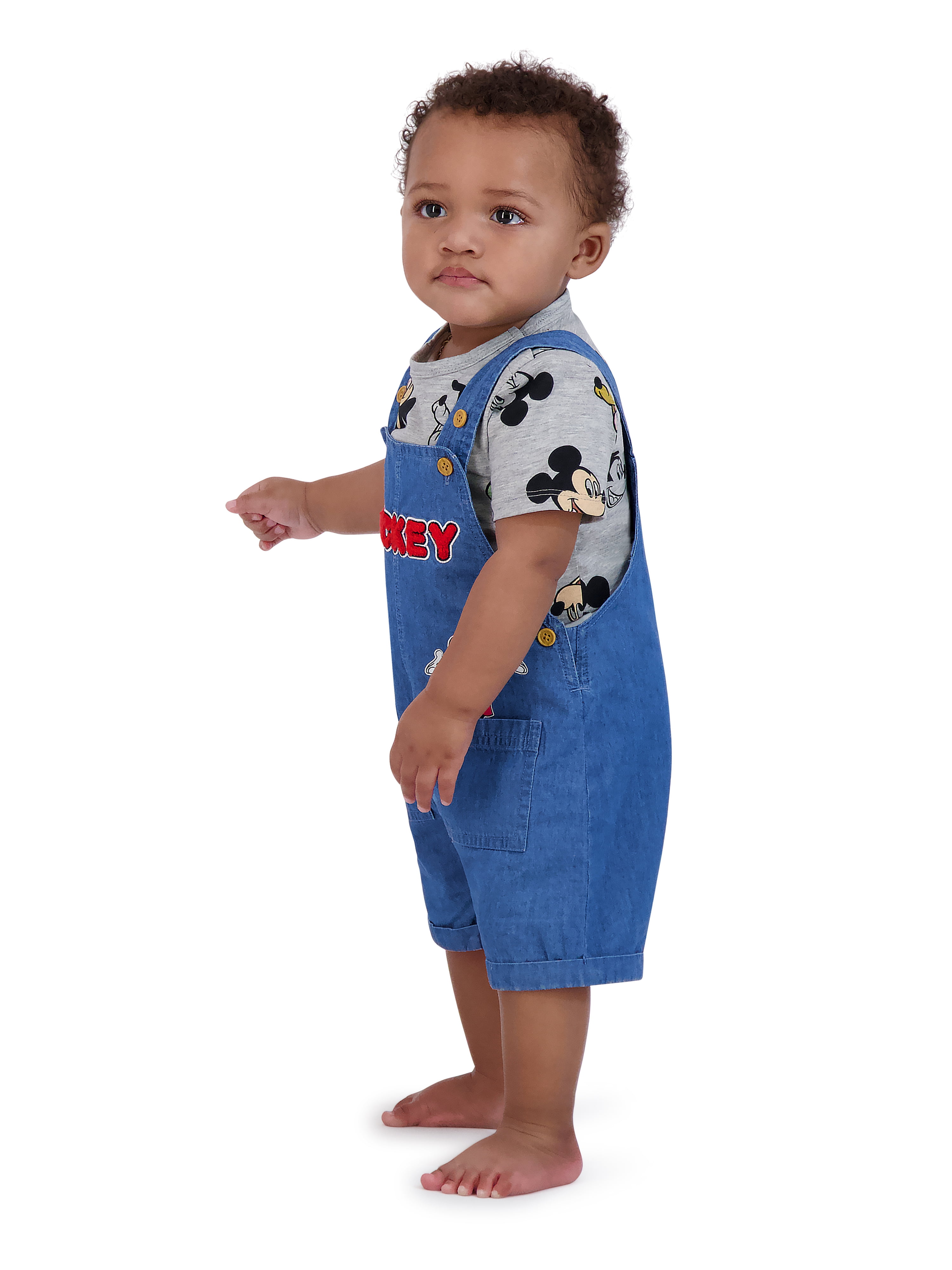 Mickey & Pluto Baby Boy Shortall Set, Sizes 0/3 Months-24 Months