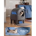 thumbnail image 3 of Self Cleaning Cat Litter Box, 90L Large Capacity with APP Control & Smart Safety Sensors, Cats 2.2–15 lbs, Quiet Operation, Easy Clean Detachable Globe, Charcoal Gray, 3 of 8
