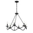 thumbnail image 7 of Meridian M100137MBK 6-Light Chandelier in Matte Black, 7 of 7