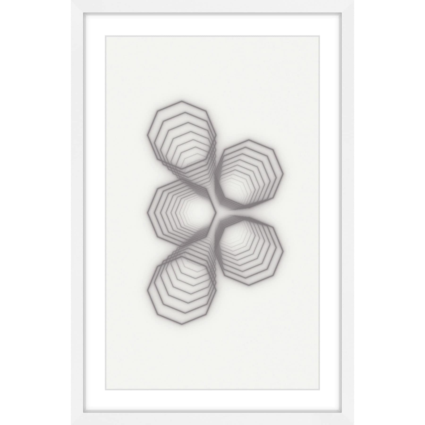 Marmont Hill "Sprouting Hexagons" by Bryon White Framed Painting Print