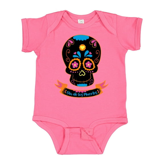 Inktastic Day of the Dead Skull BLK Boys or Girls Baby Bodysuit