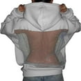 thumbnail image 5 of Womens Crystal Mesh Back Hoodie Oversized Sweatshirts Casual Long Sleeve Pullover Sweater Winter Fall Outfits Gift, 5 of 9