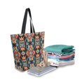thumbnail image 2 of FORMRS Womens Canvas Tote Bag with Zipper Inner Pocket Shoulder Handbag, Blue Geometric, 2 of 7