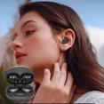 thumbnail image 5 of Earphone wireless, Hwkond Wireless Earbuds Bluetooth 5.3 In Ear Style EarphonesBuilt-in Microphone IPX4 Immersive Premium Sound Headset With Charging Case, Black, Up To 60% Off, 5 of 9