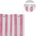 thumbnail image 5 of Pink and White Stripes Shower Curtain Bathroom Decorative Shower Curtain Waterproof Washable Reinforced Grommets, 72x72 Inch, 5 of 5