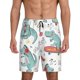 thumbnail image 1 of Balery Music Lover Dinosaur Pantalones cortos de pijama de punto de algodón para hombre con cinturilla y bolsillos-XX-Large, 1 of 6