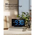 thumbnail image 2 of Reloj despertador digital GOLOZA DISEÑO CURVO pantalla LED azul, 2 of 5