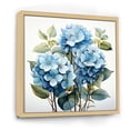 thumbnail image 2 of Designart "Elegance of Blue Hydrangea Flowers II" Floral Framed Wall Art - Blue Hydrangea Entryway Framed Wall Art Print, 2 of 6