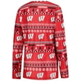 thumbnail image 3 of Women's Concepts Sport Red Wisconsin Badgers Holiday Long Sleeve Top and Pants Sleep Set, 3 of 5