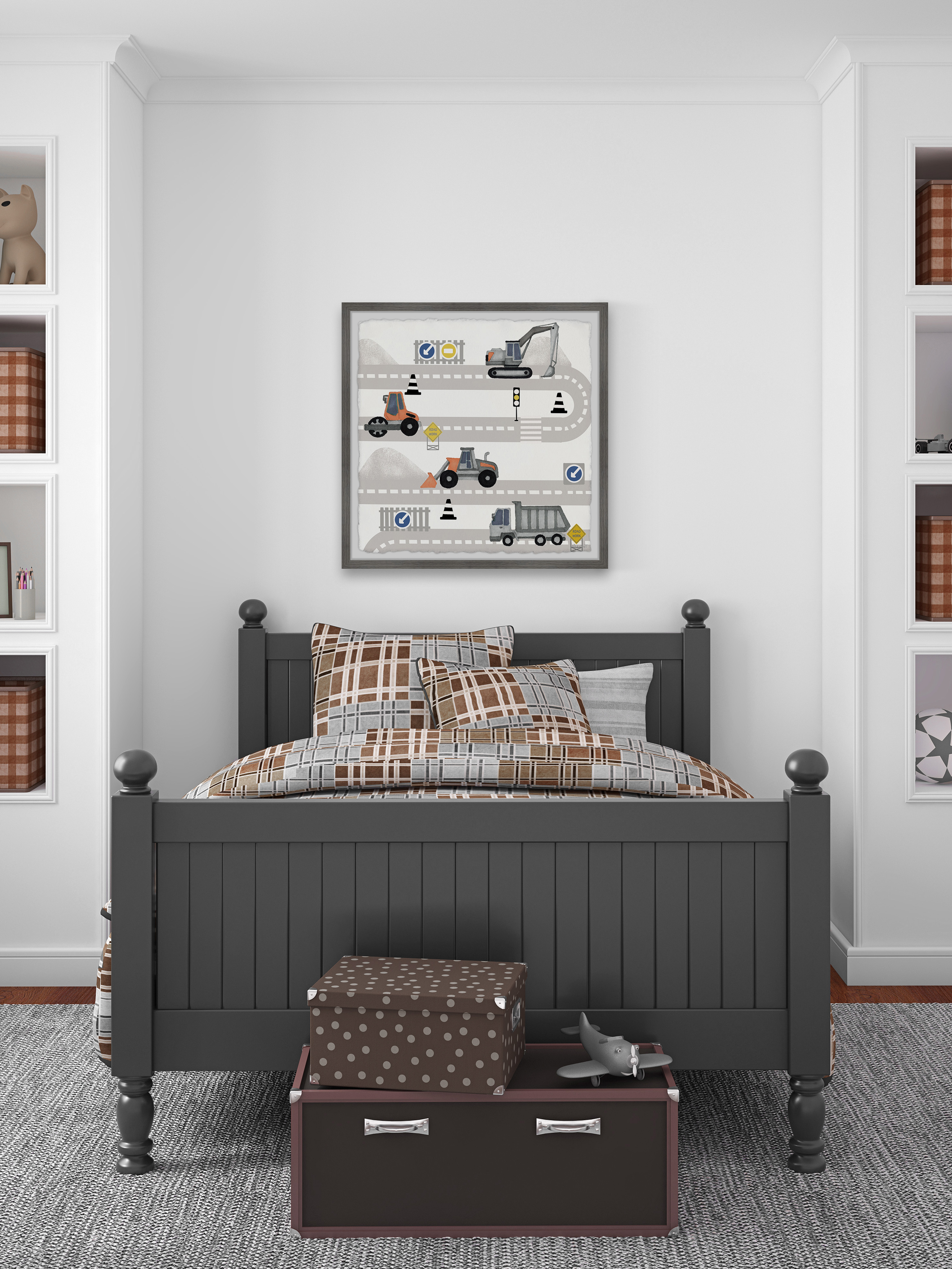 Marmont Hill Road Construction and Paving Machines Framed Wall Art