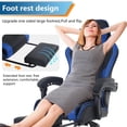 thumbnail image 4 of PayLessHere Ergonomic Racing Desk Chair Computer Chair Gaming Chair with Footrest Lumbar Support Headrest Armrest Task Rolling Swivel Ergonomic E-Sports Adjustable PC Gamer Chair (Blue), 4 of 5