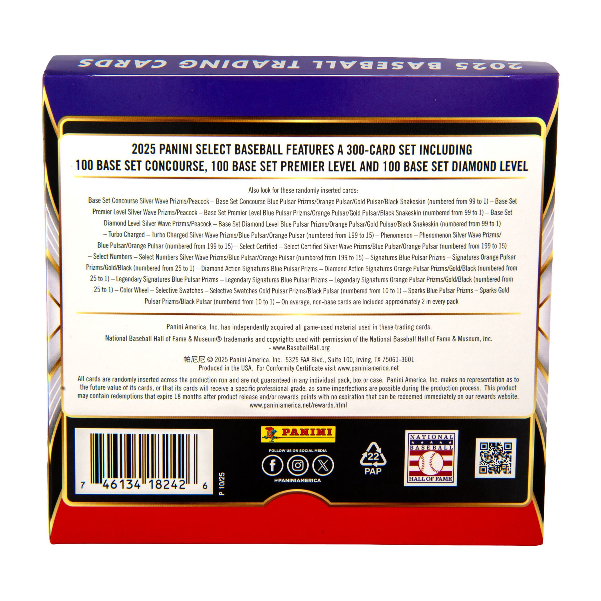 2025 Panini Select Baseball Trading Cards Hobby Preferred Box