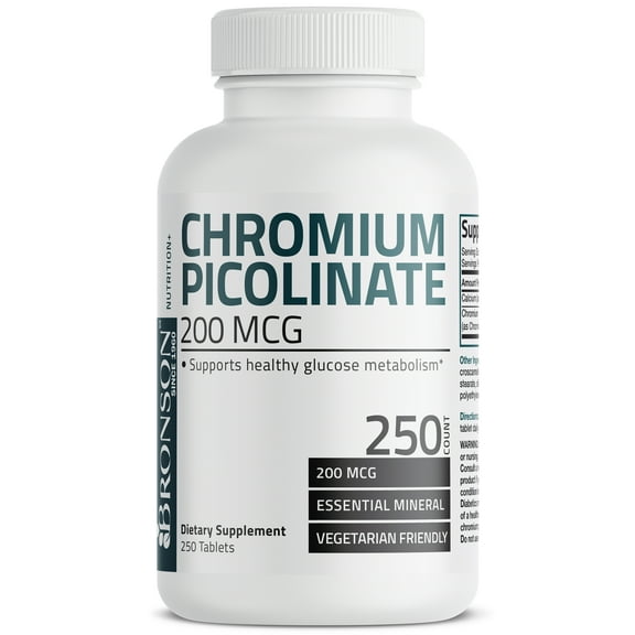 Bronson Chromium Picolinate 200mcg, 250 Tablets