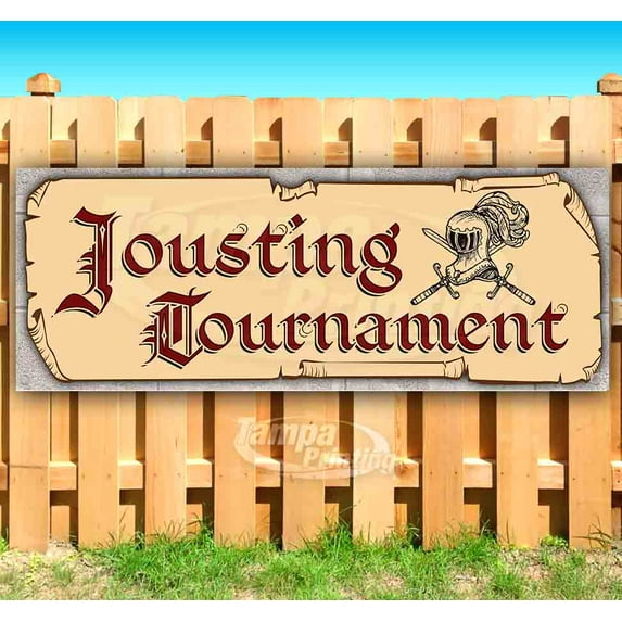 Jousting Tournament 13 oz Vinyl Banner With Metal Grommets