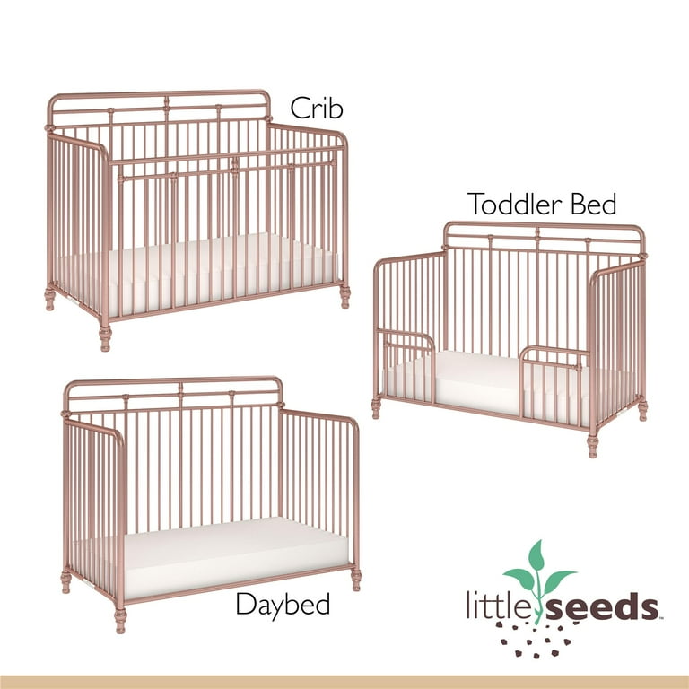 Rose gold metal crib sale