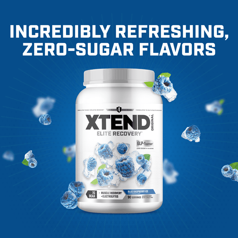 XTEND BCAA Powder + Blue Raspberry + Muscle Recovery +
