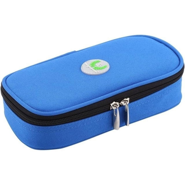 Organizador portátil para diabéticos, bolsa enfriadora para atención médica, estuche enfriador para viaje, Camping, estuche de hielo para suministros de prueba de insulina (azul)