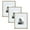 Silver, variant on Kate and Laurel Calter Modern Wall Picture Frame Set, Silver 16x20 matted to 8x10, Pack of 3, Portrait Photo Frames for Wall Display
