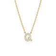 thumbnail image 1 of Diamondlite Cubic Zirconia Mini Initial Q Necklace - Gold, 1 of 1