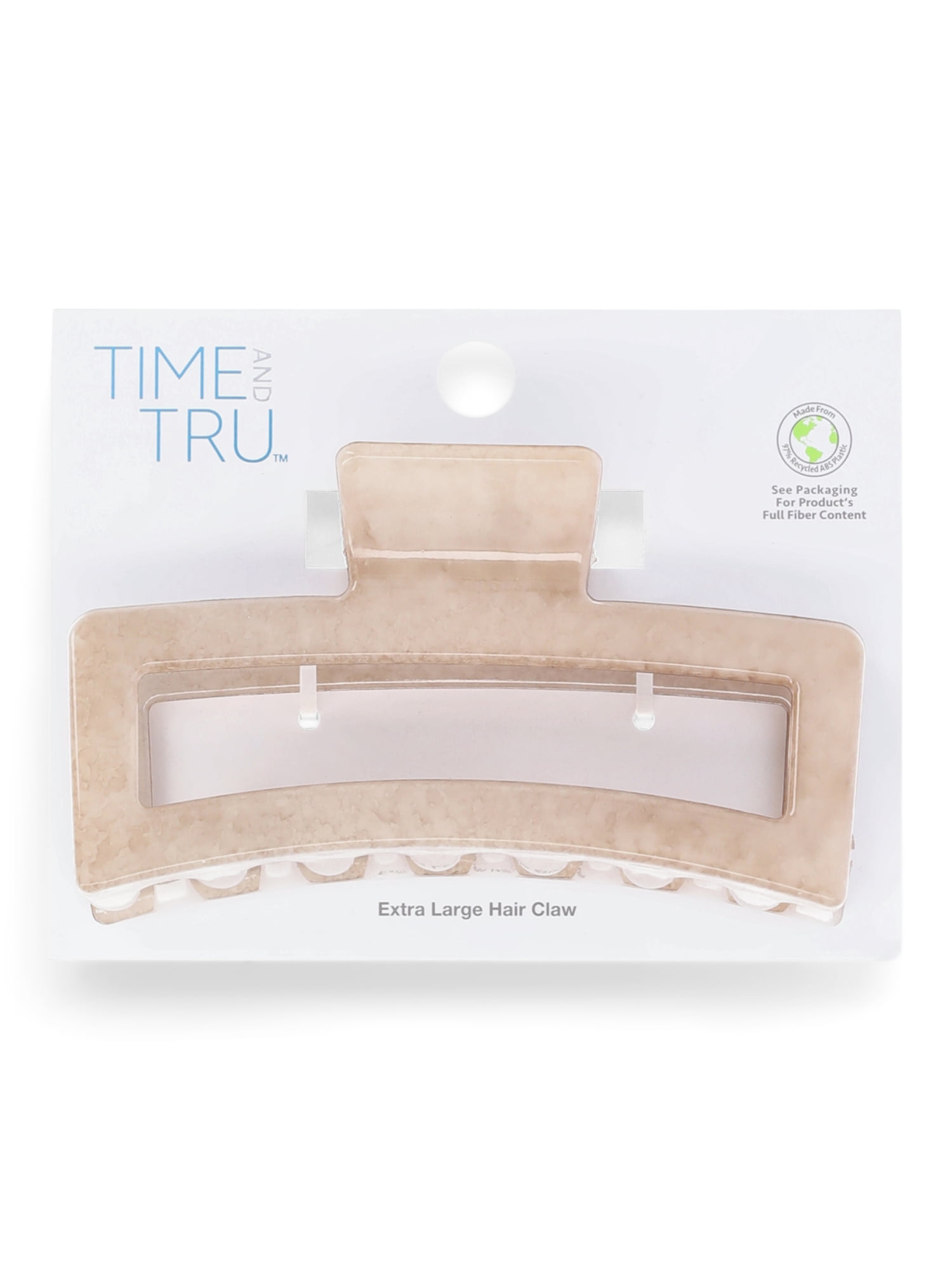 Time and Tru Large Claw Clip, Ivory