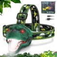 thumbnail image 1 of Linterna frontal Nitigo Dinosaur T-Rex recargable LED para niños a partir de 3 años, 1 of 9