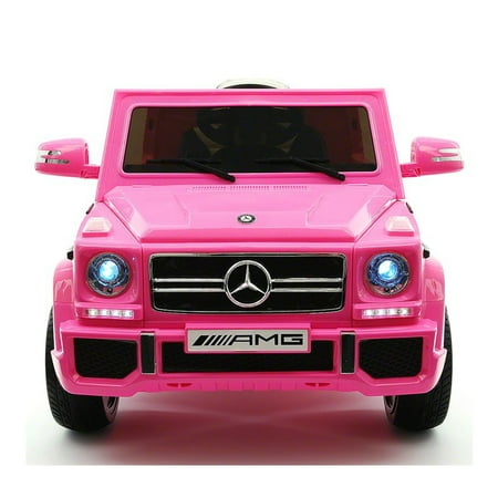 Leather Player - 2018 LICENSED MERCEDES G65 AMG ELECTRIC KIDS RIDE-ON CAR, MP3 PLAYER, AUX INPUT, EVA FOAM RUBBER TIRES, PU LEATHER SEAT WITH 5 POINT SAFETY HARNESS, 12V BATTERY, PARENTAL REMOTE | PINK