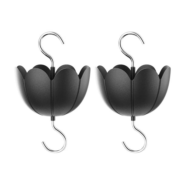 Methold 2 bolsas para evitar hormigas con gancho alimentador de diámetro ensanchado para colibrí y accesorios de alimentación de pájaros Suministros de alimentación y agua para mascotas negro