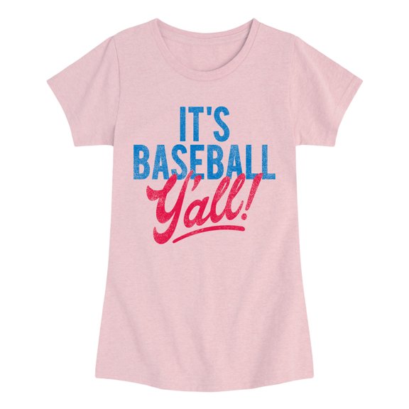 Instant Message - It's Baseball Yall Fitted Short Sleeve Graphic T-Shirt