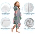 thumbnail image 7 of Pioneer Flower Floral Print Pattern Hooded Bath Towel，50"x30" for Ages 3 To 12 Kids, Quick Dry Lightweight Soft Microfiber Hood Beach Towel Cover Up for Kids, 7 of 7