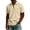 #03Khaki, variant on Mens Zip Neck Casual Short Sleeve Tops Cotton Soft Breathable Pocket Polo Shirts For Commute Outdoor Leisure XL