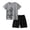 00&Grey2025, variant on Summer Boys Shorts Set Dinosaur Short Sleeve T-Shirt Shorts Outfits, Sizes 2-14