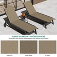 thumbnail image 4 of Ensemble de 3 Chaises Longues de Patio Ajustables avec Dossier et Roues – Chaises Longues d'Extérieur pour le Bord de la Piscine avec Table d'Appoint – Mobilier de Patio Inclinable Confortable pour Jardin, Terrasse, Pelouse, 4 of 15