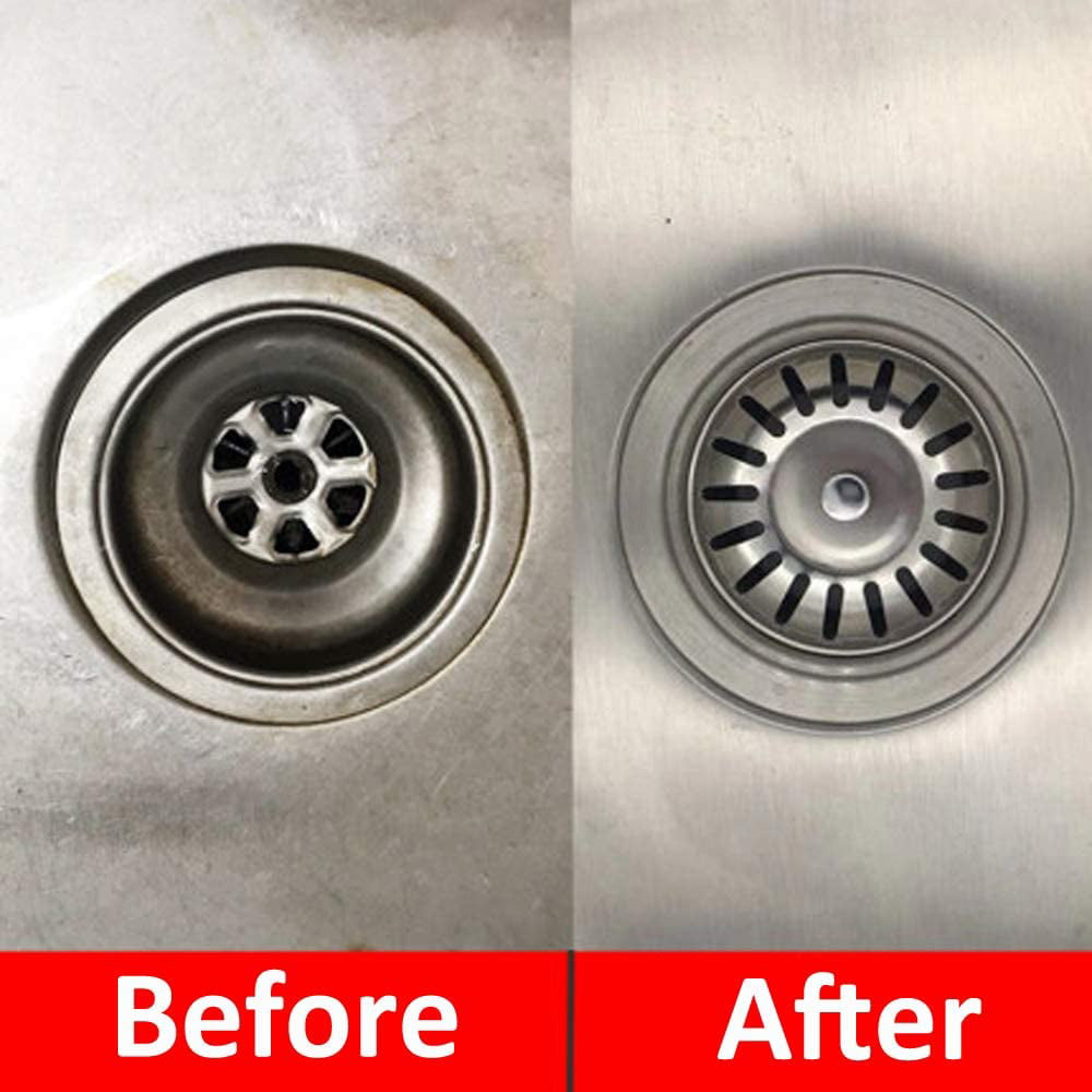 Double-Layer Stainless Steel Kitchen Sink Strainer Waste Plug 79.3 mm 