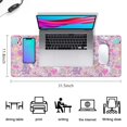 thumbnail image 5 of Long Mouse Pads for Desk,Pink Unicorns Flamingos Pattern Desk Mats on Top Of Desks, Desk Mouse Pad Extra Large with 3mm Non-Slip Base and Stitched Edge for Gaming,Office,Work,Home 31.5"x11.8", 5 of 6
