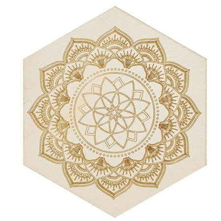 

Julam Wood Coasters Heat Resistant Wooden Coasters Sacred Geometry Coasters Hexagon Cup Coaster for Bar Kitchen Home Apartment there