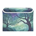 thumbnail image 7 of Yayeee Collapsible Cube Storage Bin with Lid Fabric Closet Decorative Basket with Handles, Moonlight Forest, 7 of 7