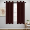 thumbnail image 1 of Cortinas opacas, fáciles de usar, con aislamiento térmico, 2 paneles, color vino, 1 of 8