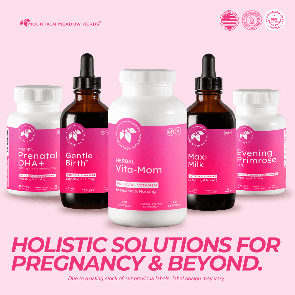Mountain Meadow Herbs Herbal Vita-MOM | Herbal Prenatal Vitamins for Women: Unique Blend of Folic Acid, Vitamins, Iron & Herbs in Soft Gel Caps | 2-month Supply (120ct.)