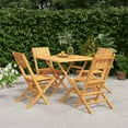 thumbnail image 1 of vidaXL 5 Piece Garden Dining Set Solid Wood Teak, 1 of 5