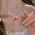 thumbnail image 6 of Baorden Red Cherry Necklace Women's Exquisite Pendant Valentine's Day Gift, 6 of 6